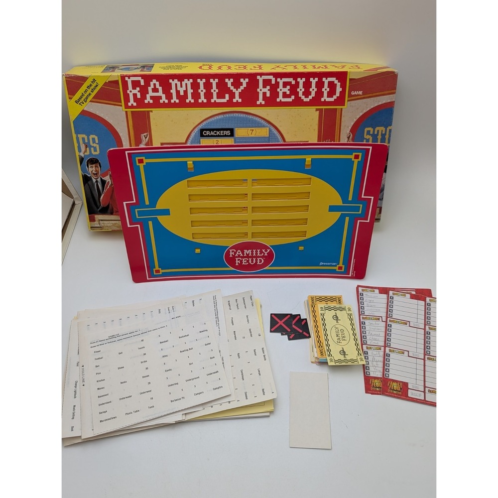 The New Family Feud Board Game Pressman Bullseye Round 1990